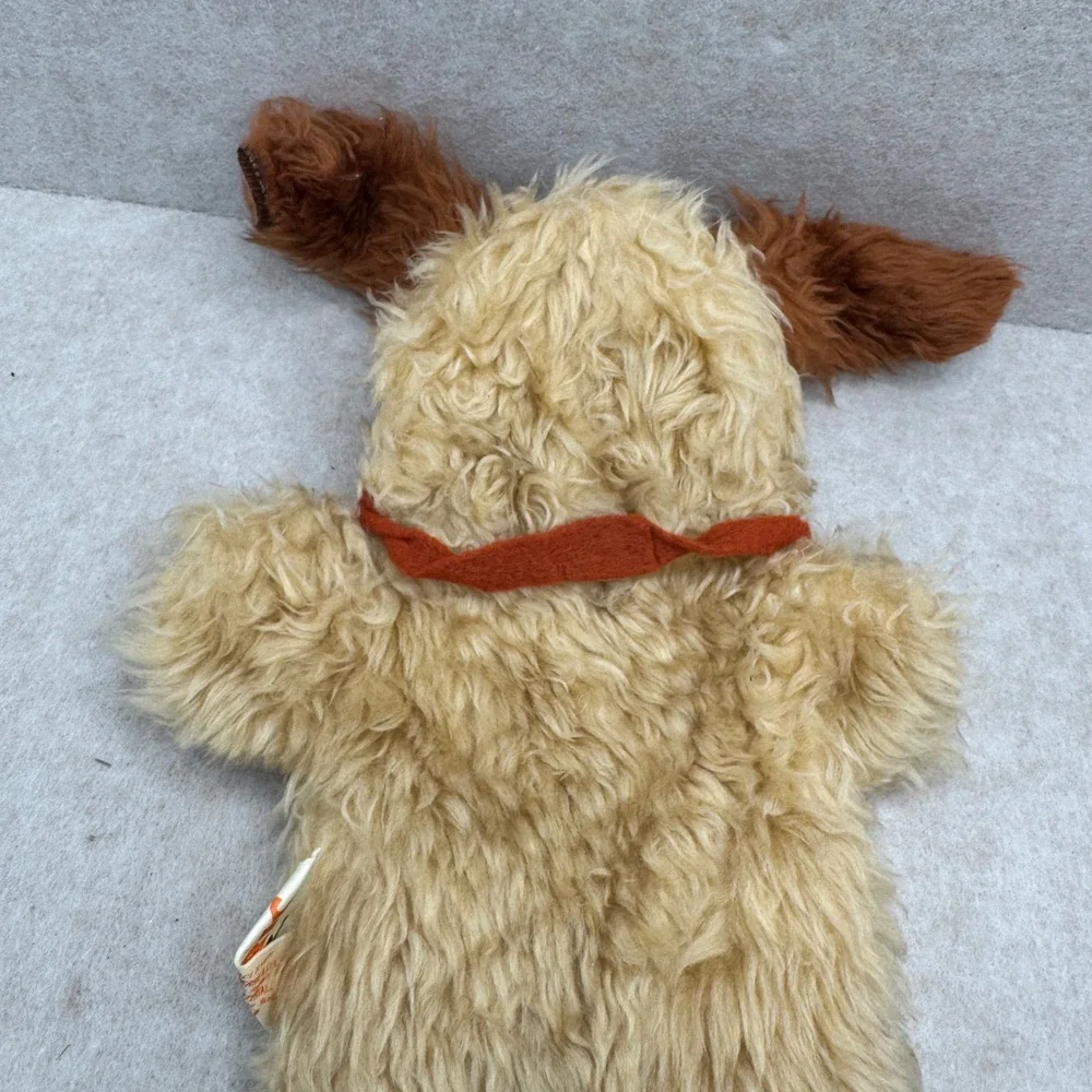 Vintage 1970s Russ Berrie Plush Hand Puppets Lot Allie Gator‎ Dog Cow Bunny 7pc